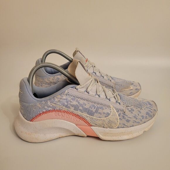 Nike SuperRep Go 3 Flyknit Next Nature Workout Shoes Womens Size 9 Blue Low Top - Picture 2 of 8